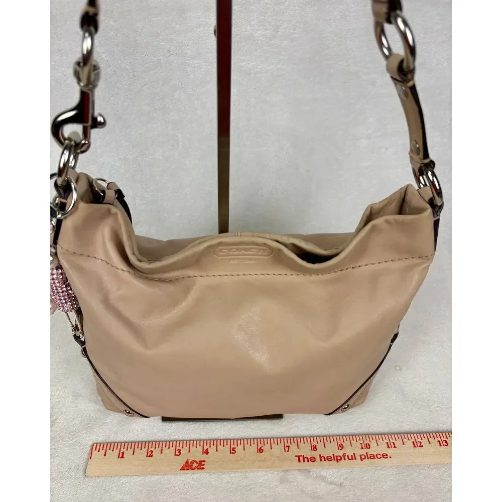 Coach Y2K Carly Curb Chain Hobo in Blush/Champagne Premium Leather